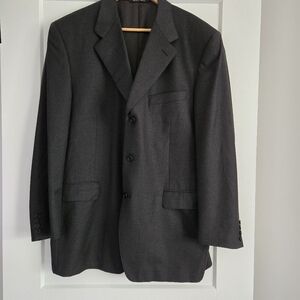 Classic Canali Mr Sid Made In Italy Grey Men's Blazer 💯 Pure Wool 46US  1614019
